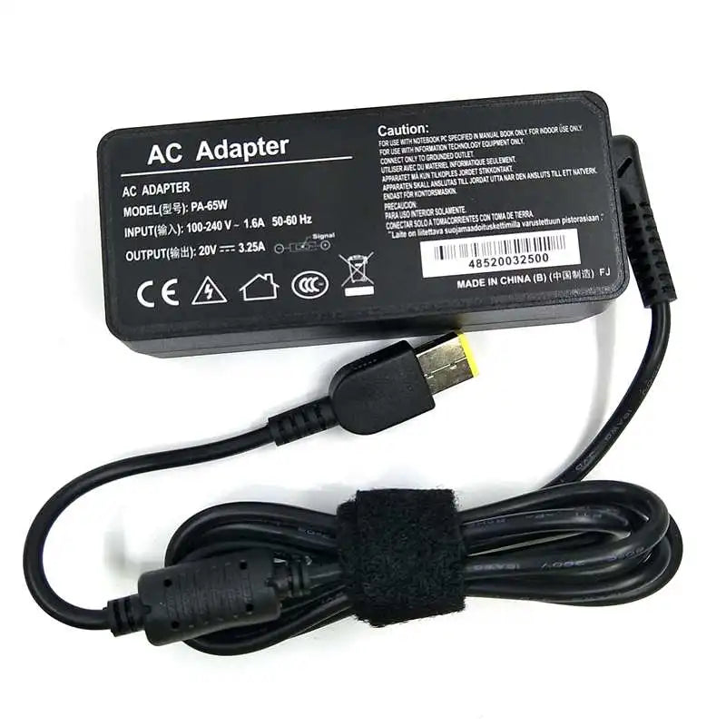 65W 20V 3.25A  USB AC Laptop Charger Power Adapter For Lenovo Thinkpad X301S X230S G500 G405 X1 Carbon E431 E531 T440s
