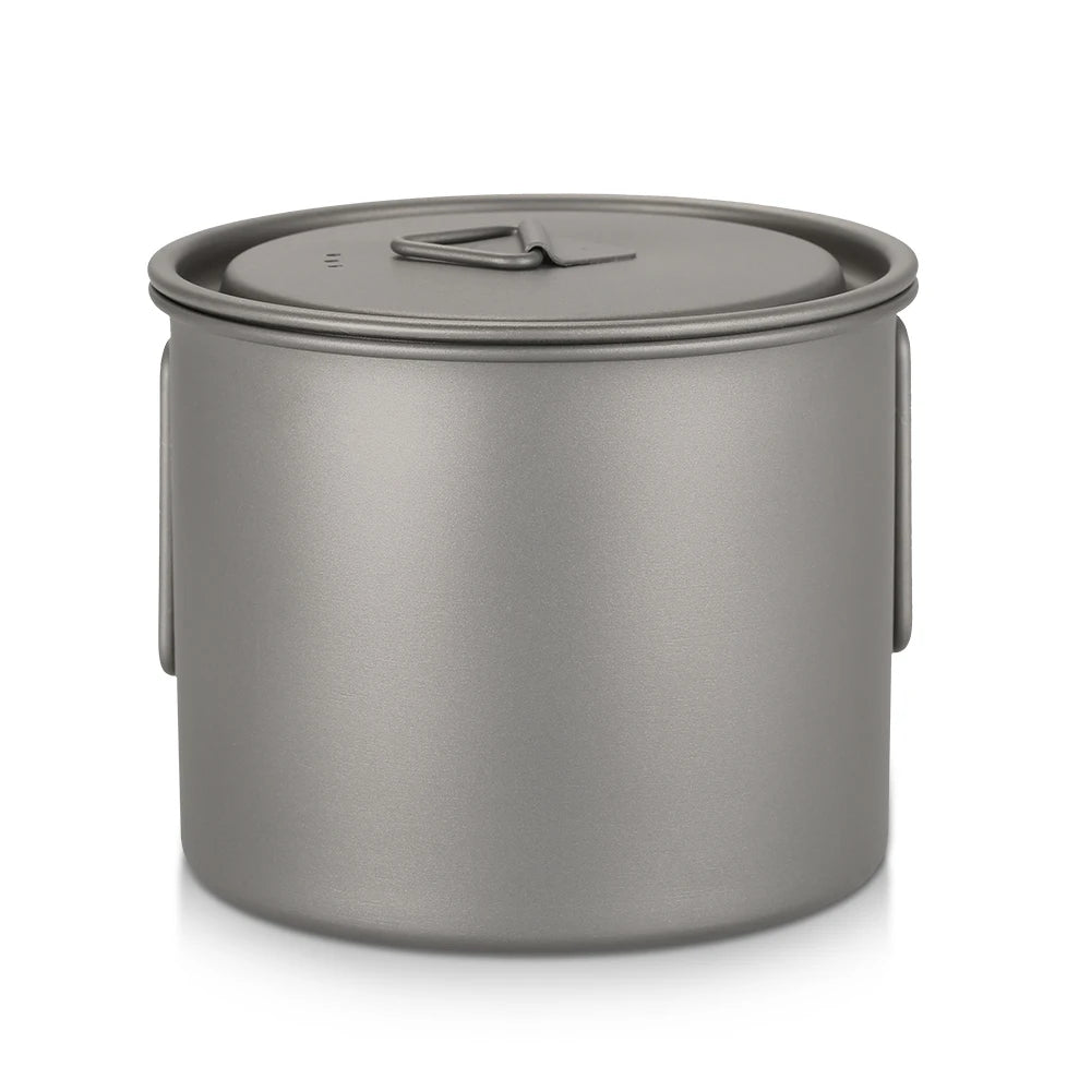 Taza de agua ultraligera de titanio Lixada con asa plegable, portátil para exteriores, camping, picnic, 300 ml/350 ml/550 ml/650 ml