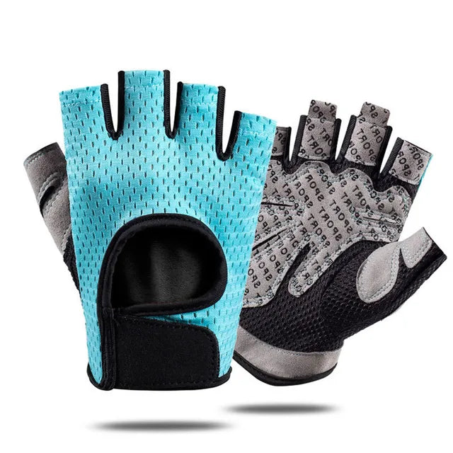 Professional Gym Fitness Gloves Power Weight Lifting Women Crossfit Workout Bodybuilding Half Finger Hand Protector 