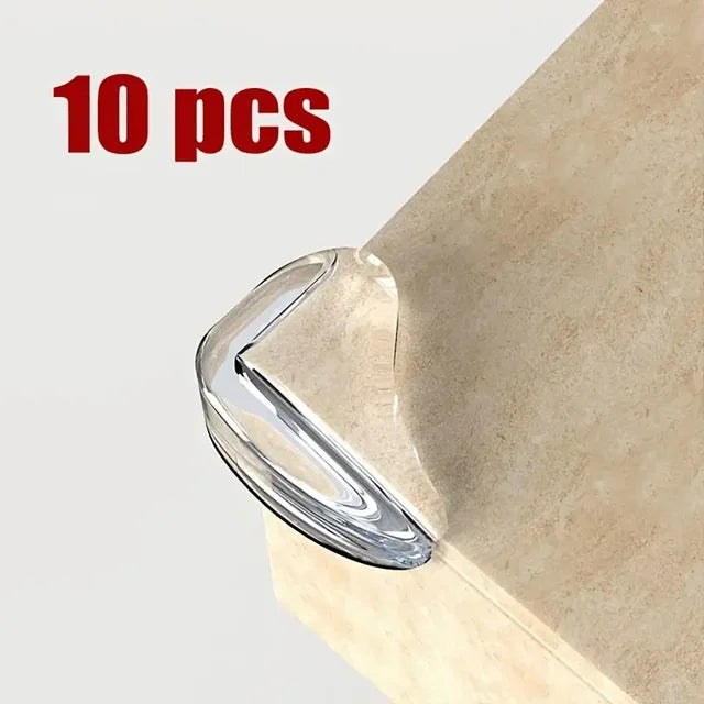 Protector de esquina de mesa transparente para niños, de silicona anticolisión, seguro para bebés, fácil de instalar. 