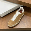 Classic Leisure Sport Board Shoes Men's Couple British Simple Match Dequn White Shoes Flat Heel Breathable Cement Ground