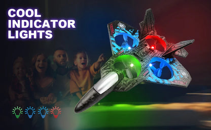 Avión RC L0712 de 2,4 G, avión de control remoto con sensor de gravedad, planeador y luz de espuma EPP para niños.
