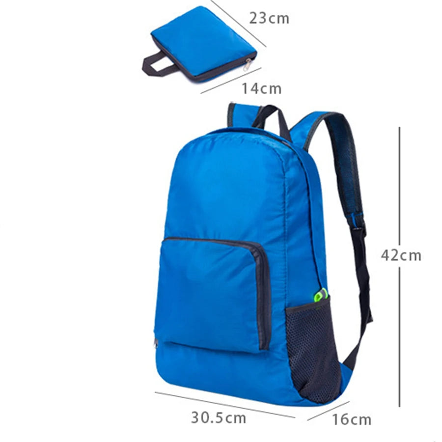 Unisex Foldable Backpack Travel Bag Lightweight Shoulder Backpacks Portable Outdoor Hiking Camping Sport Climbing Organizer Bags