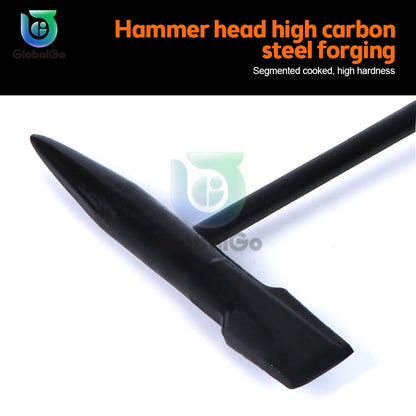 Martillo sólido de acero con alto contenido de carbono, mango de martillo de escoria de soldadura, mango de resorte, martillo soldador para eliminar escoria de soldadura