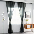 Sheer Curtains for Bedroom Windows Casual Solid White Yarn Tulle Curtain for Nursery/Living Room Kitchen Window Treatments
