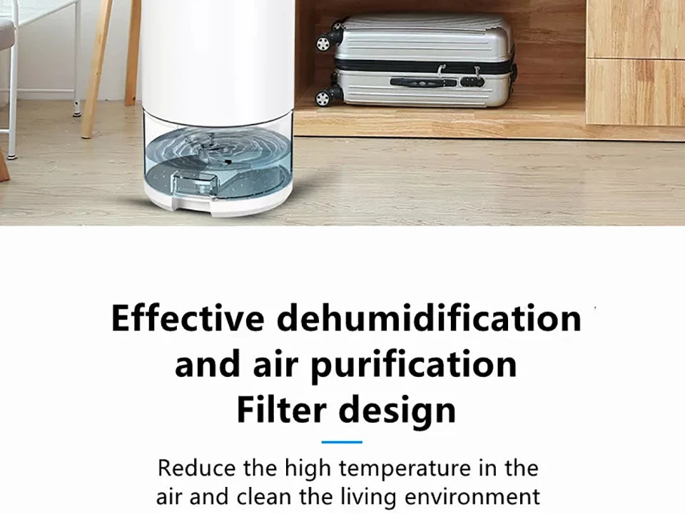 Electric Dehumidifier Moisture Absorbers Air Dryer With 1000ml Water Tank Quiet Air Home Dehumidifier For Bedroom Wardrobe