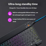 Bluetooth Keyboard for Tablet Android iOS Windows Wireless Mouse Keyboard Bluetooth-compatible Rainbow Backlit Keyboard for iPad