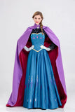 Disney Frozen Movie Adult Costume Women's Cospaly Princess Anna Dress Cloak Halloween Party Performance Dress Birthday Gifts New