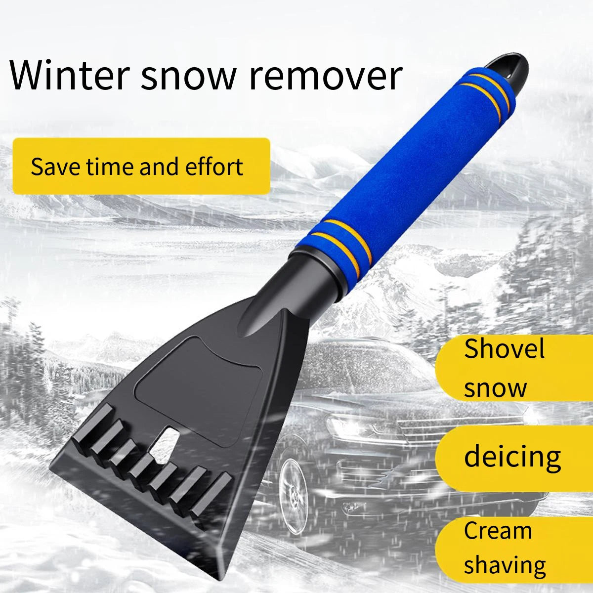 Pá de neve para carro, Raspador de descongelamento, Pá de neve para vidro de inverno