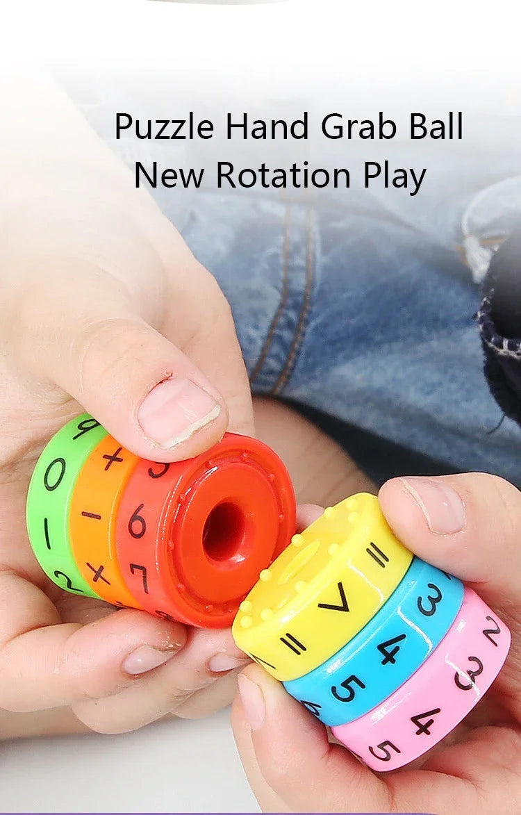 Children's Creative Magnetic Math Tesseract Toy Arithmetic Intelligence Early Education Toys Add Subtract Multiply Divide Toy