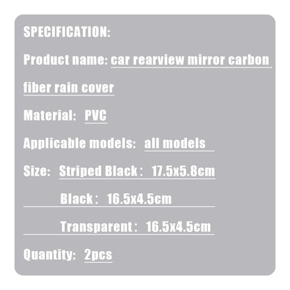 2Pcs Car Rearview Mirror Rain Eyebrow Rain Shield Snow Guard Sun Visor Auto Rear View Shade Protector Rainproof Blades Sticker