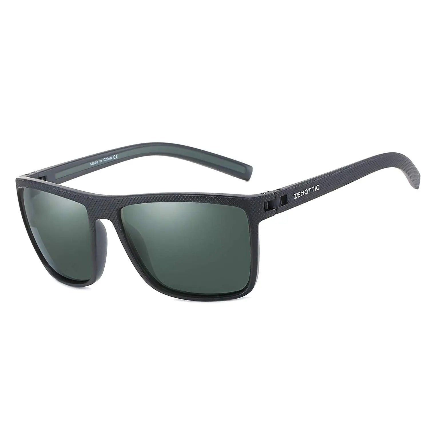 ZENOTTIC Polarized Sunglasses for Men Shades Lightweight TR90 Frame UV400 Protection Square Outdoor Travel Driving Sun Glasses