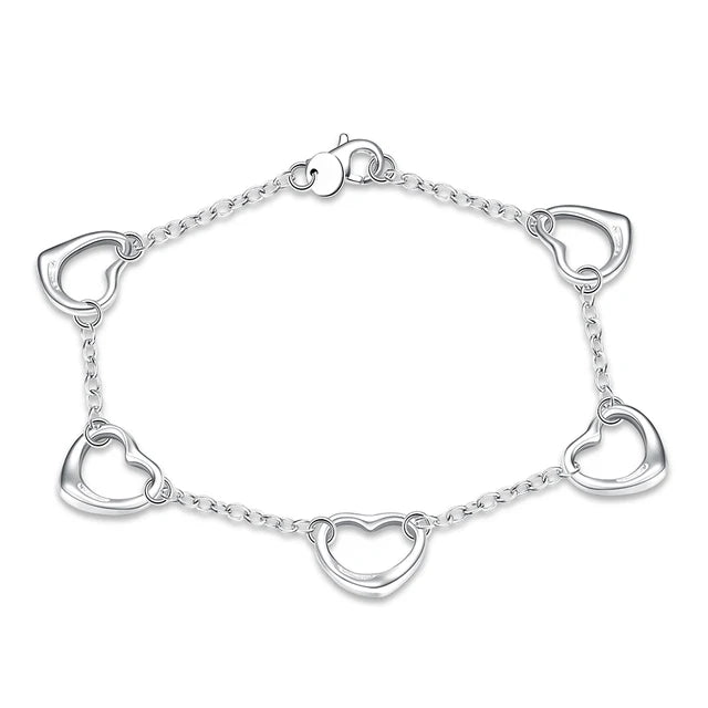 925 Sterling Silver Chain Bracelets for Men Women Braided Rope Male Fashion Jewelry High Quality New 4mm 