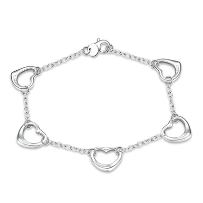 925 pulseiras de corrente de prata esterlina para homens e mulheres, corda trançada masculina, jóias da moda, alta qualidade, novo, 4mm