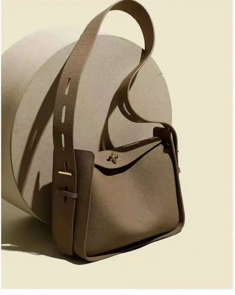 New Genuine Leather Luxury Designer Women's Shoulder Crossbody Underarm Bags Cowhide Ladies' Large Capacity Tote Bag Fashion Purse