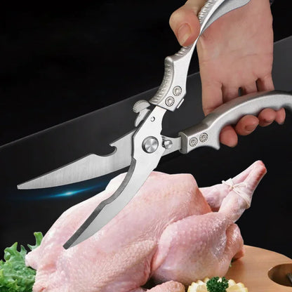 Stainless Steel Chicken Bone Scissors Kitchen Scissors Household Food Scissors Fish Chicken Duck Cutter Scissors Knife
