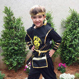 Ninja Costume Boy Halloween Kids Costume Boy Ninja Muscle Costume with Ninja Foam Accessories Best Children Gift