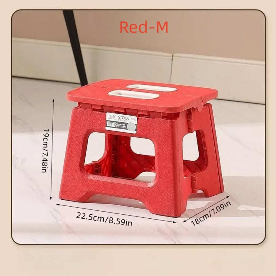 Portable Mini Outdoor Stool - Thickened Plastic Folding Chair and Mazar Bench for Adults and Children