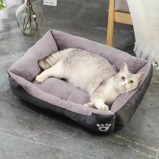 5 Sizes Large Dog Kennel Comfortable Cat Sofa Bed for Small Dog Nest Warm Pet Cat Sleeping Bed Winter Soft House Accessories