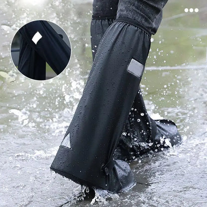 Capa de sapato de chuva à prova dwaterproof água ao ar livre tubo alto sapato cobre sapatos capas de poeira para motocicleta bicicleta capa de chuva adulto unisex