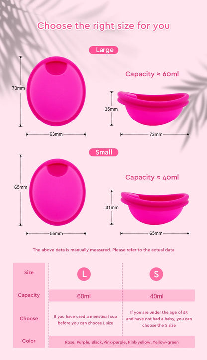 Silicone Menstrual Disc Cup Period Menstrual Collector Menstruation Menstrual Disk Women Health Care Feminine Hygiene Extra-Thin