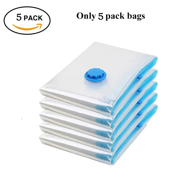 Sacos de armazenamento a vácuo organizador de guarda-roupa saco de vedação a vácuo sacos de poupança de espaço para roupas travesseiro cama cobertor embalagem storager