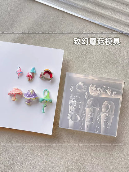 1pc  Snake Flamingo Jellyfish Dragon Dtream 3D Acrylic Mold  Nail Art DIY  Silicone  Nail Art Templates Nails Mold