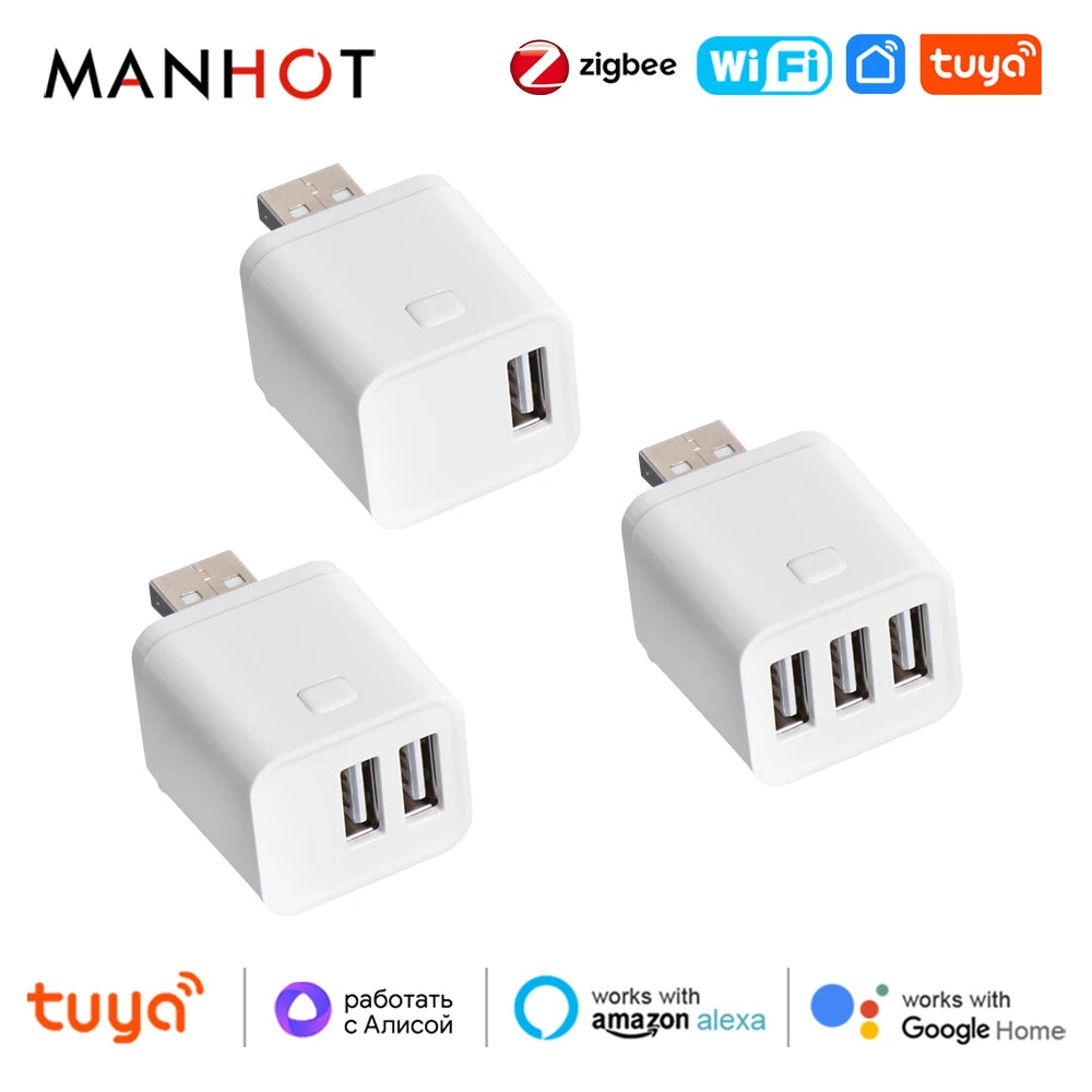 Tuya wifi/zigbee inteligente micro usb adaptador interruptor 5v mini adaptador de alimentação usb tomada carga temporização para alexa google casa yandex alice