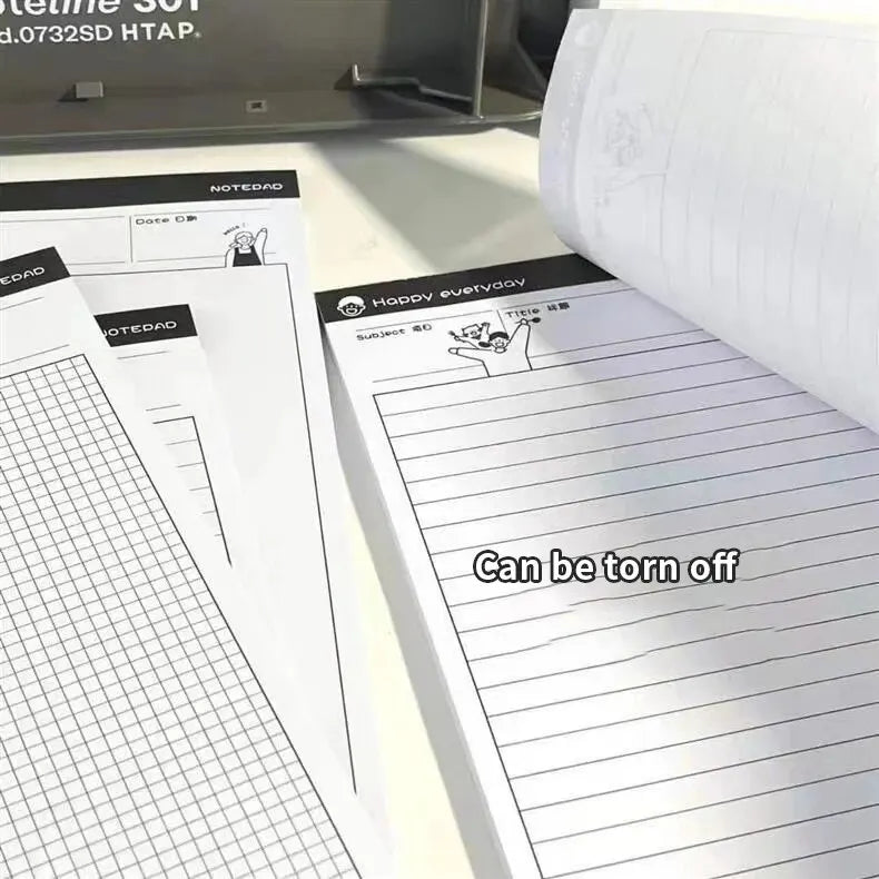 1PC B5 Sticky Note Paper Simple and Tear off Paper Learning Supplies Plan Note Book