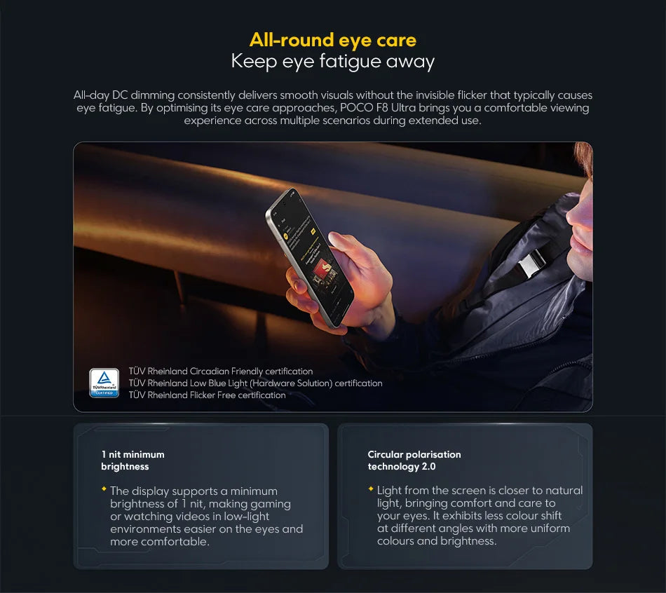 Smartphone POCO F8 Ultra (Versão Global) – Processador Snapdragon 8 Elite Gen 5, bateria de 6500 mAh, tela de 6,9 polegadas, câmera de 50 MP e NFC.tecno