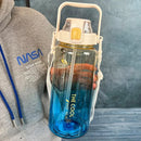 2000ml High Quality Sport Water Bottle With Straw Gym Fitness Outdoor Camping Cycling Hiking Drinking Plastic Bottles With Strap
