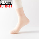 5 Pairs Plus Size EUR 45-50 Prevent Varicose Veins Socks Mens Diabetics Patients Cotton Loose Mouth Sock Man Women Comfort Meias