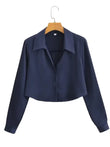 2023 New Summer European and American Style Women's Long-sleeved Silk Shirt Fashion Blouse 1530 
