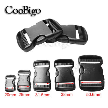 20mm 25mm 32mm 38mm 50mm Plastic Hardware Dual Adjustable Side Release Buckles Backpack Belt Bag Parts Strap Webbing
