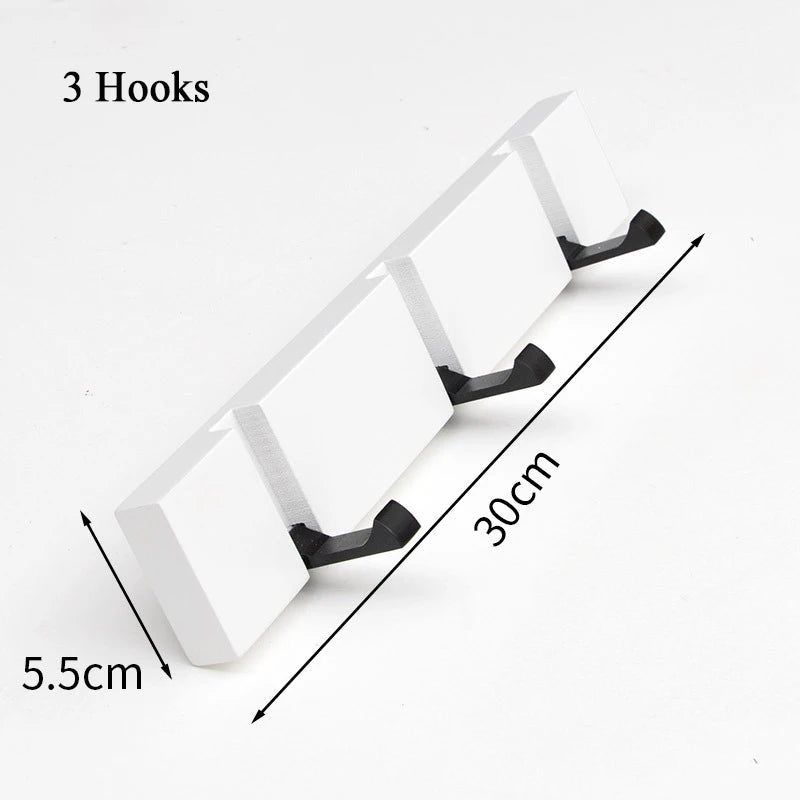 Colgador de llaves de bambú para colgar en la pared, organizador de pared, perchero rectangular, ganchos para abrigos, decoración del hogar, perchero