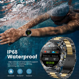 Novo Smartwatch Militar para Atividades ao Ar Livre (Modelo 2026) – Bateria de 1000 mAh de Longa Duração, Monitoramento de Fitness, À Prova d'Água, Estilo Tático e Esportivo