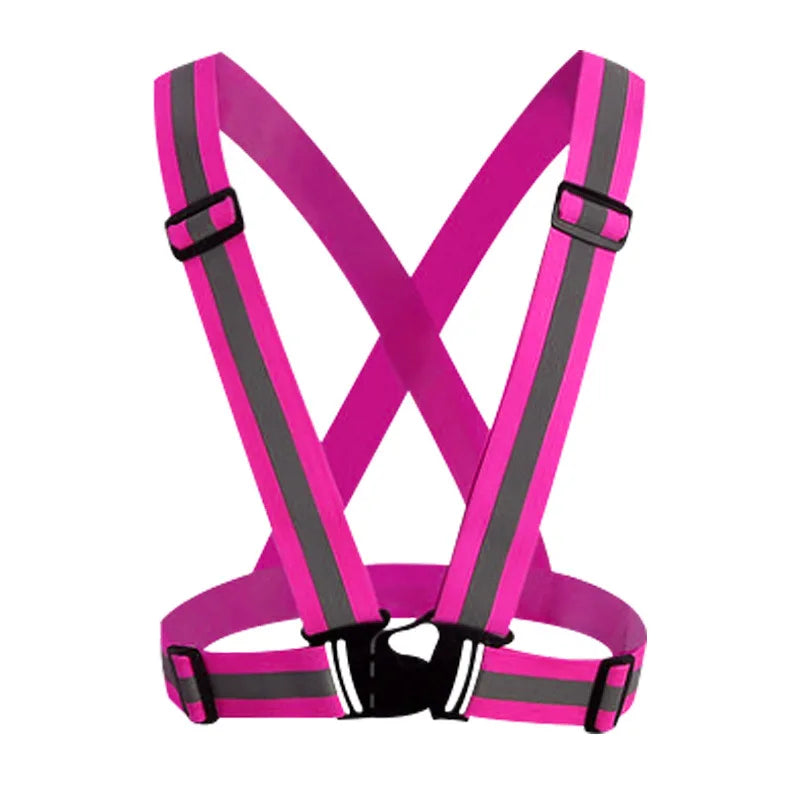 Highlight Reflective Straps Night Running Riding Clothing Vest Adjustable Safety Vest Elastic Band For Adults and Children