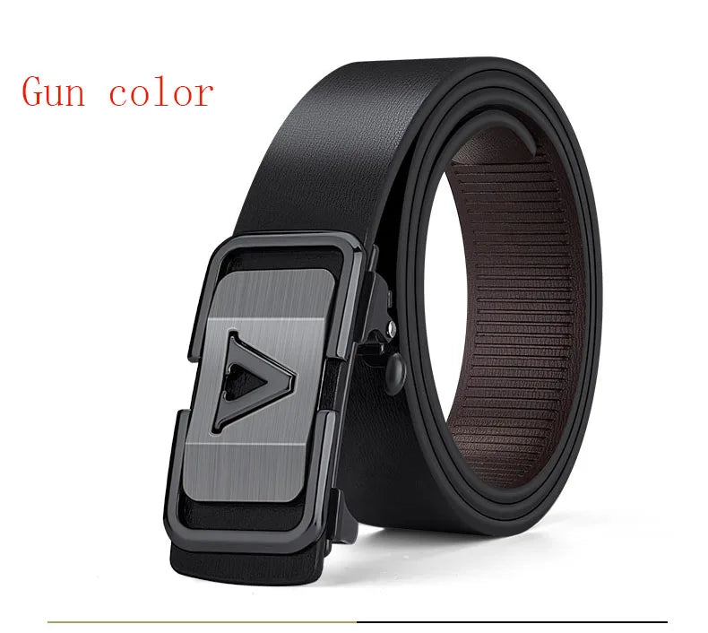 Men's automatic buckle belt casual cowhide belt personalized versatile belt