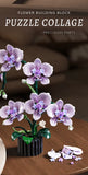 Creative Orchid Cymbidium Eternal Flowers Potted Plant Building Blocks Simulation Phalaenopsis DIY Bricks Toys Valentine's Gift