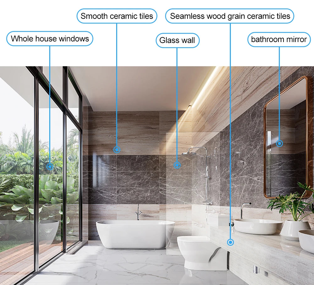 Robot limpiacristales ABIR WD8, doble pulverización de agua, memoria inteligente, alta succión al vacío, sensor láser, ideal para limpiar cristales de paredes del hogar.