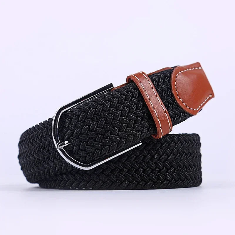 Women's Belt Fashion Casual Woven Elastic Belt Outdoor Sports Military Tactical Strap Climbing Work Belt Unisex Jeans Pants