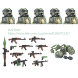 Military Special Forces Action Figure Building Blocks Ghillie Suit Weapons Sniper SWAT Ghost KSK Police Bandit Boy Toy Gift F029