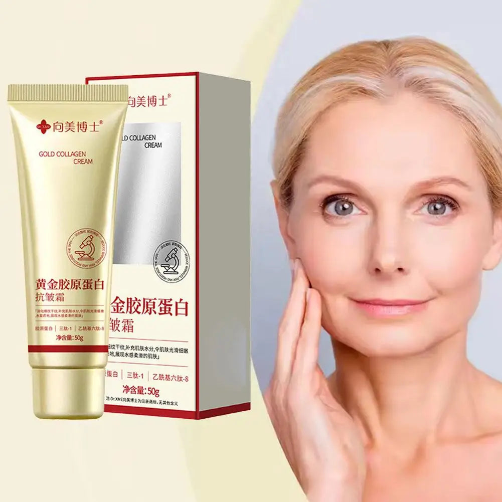 Gold Recombinant Collagen Anti Wrinkle Cream Moisturizes The Skin, Reduces Fine Lines, Moisturizes and Softens The Skin 30ml/50g