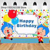 Plim Cartoon Theme Decoration for Kids, 1st Birthday Party Supplies, Baby Shower, Rainbow Circus Background, Photography Props 