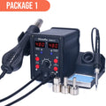 Silverflo 8586D Soldering Station 2 IN 1 Hot Air  Solder Station with 2 Digital display,10-Minute Sleep Mode for SMD Rework