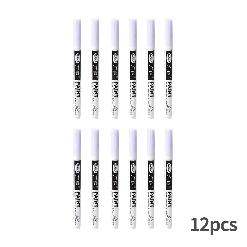 Fine tip permanent Paint Marker Pen DIY Paint Metallic Pen Permanent Gold SILVER Marker Touch Up,School Model Painting