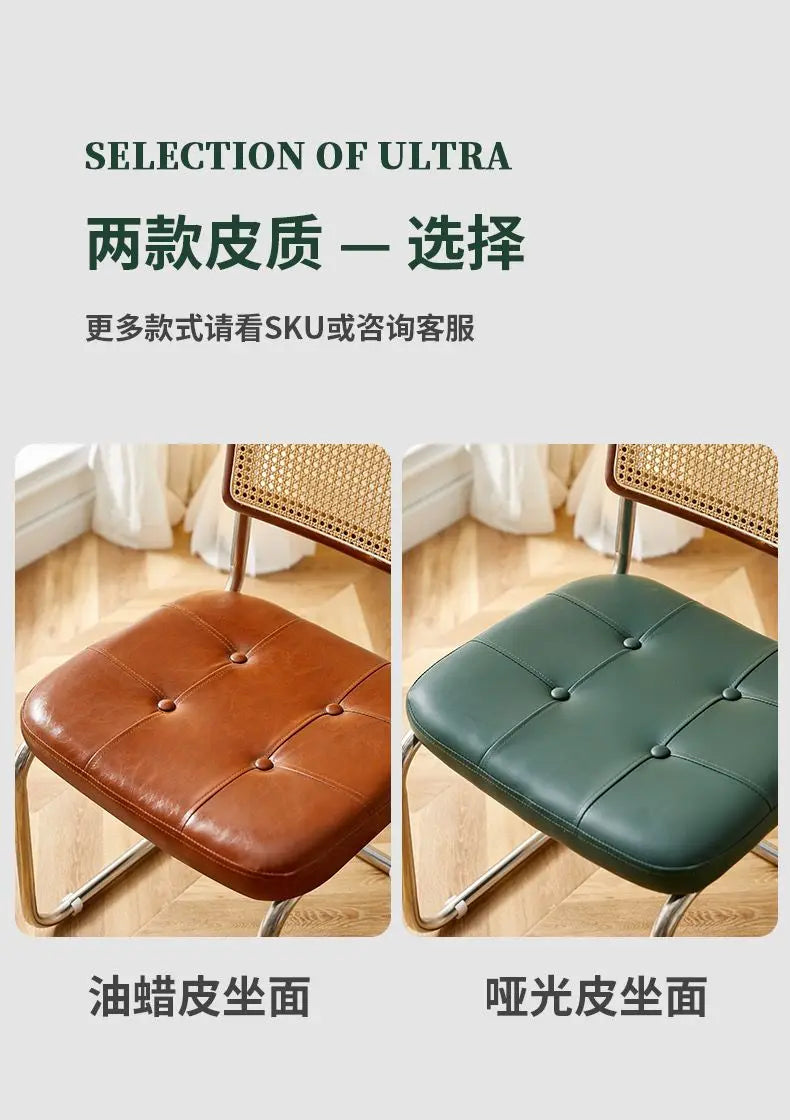 Mid-Century Modern Dining Chairs with Metal Frame, Multiple Styles Leisure chair for Kitchen, Living Room, Office , Muebles