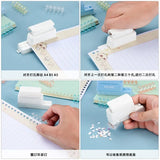 Fromthenon 5 Holes Puncher Loose Leaf Notebook Paper Mini Puncher Loose-leaf Binding Student Office Stationery Supplies