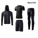 Traje deportivo para hombre, conjuntos para correr, compresión, gimnasio, fitness, ropa deportiva de secado rápido, mallas de baloncesto, ropa interior para correr al aire libre y entrenamiento.