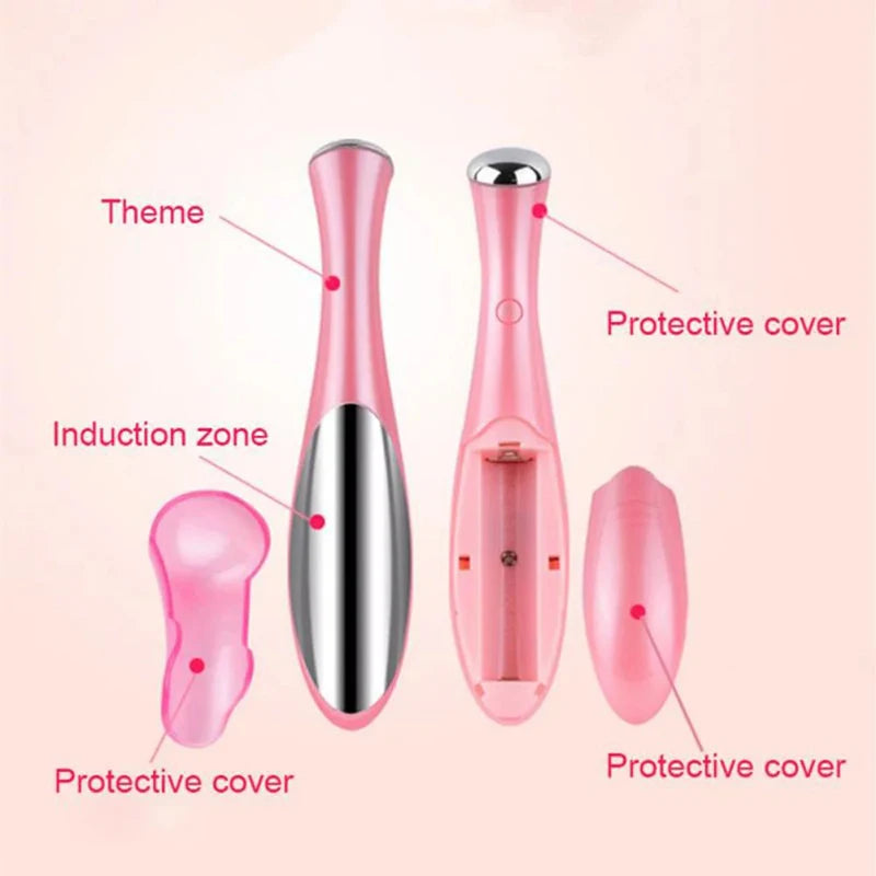 Portable Electric Eye Massage Pen Small Beauty Facial and Eye Care Dry Battery Power Supply Lightweight and Portable